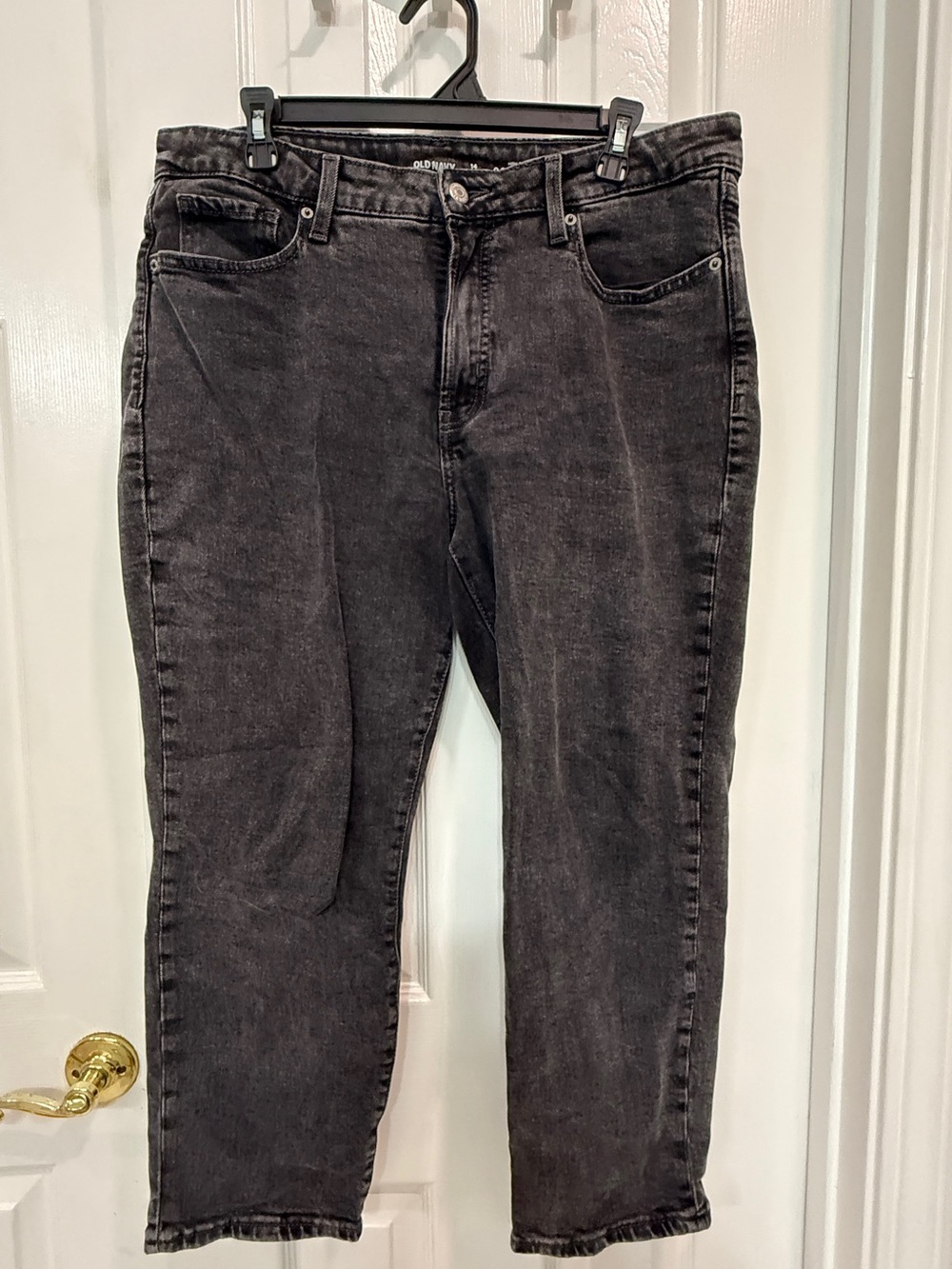 Old Navy Women's Black Wash Jeans - OG Straight